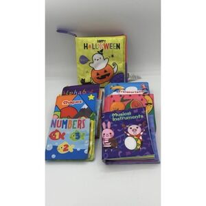 Baby Montessori Touch Soft Books Sensory Activity Bundle Lot Of 8 Books